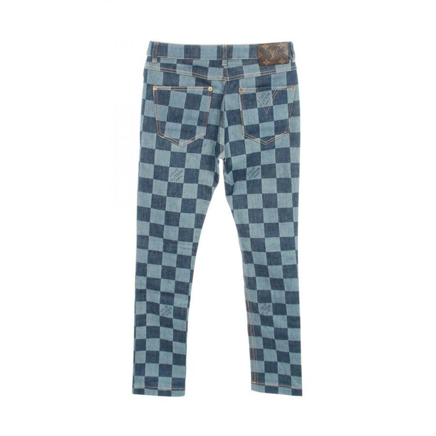 路易威登 Damier 牛仔褲 #36 FHPA080UY 棉質海軍藍二手女 LV-1