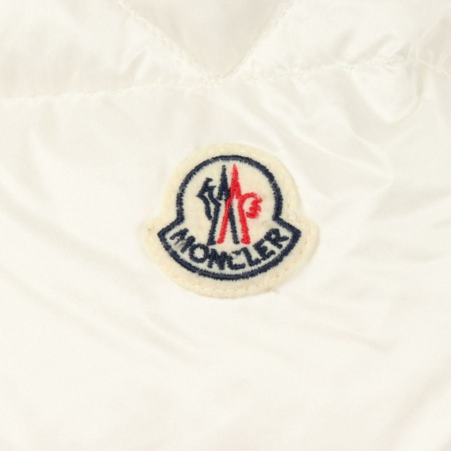 MONCLER SALZMAN 連帽羽絨外套 1A00009 尼龍 白色 二手 男款-5