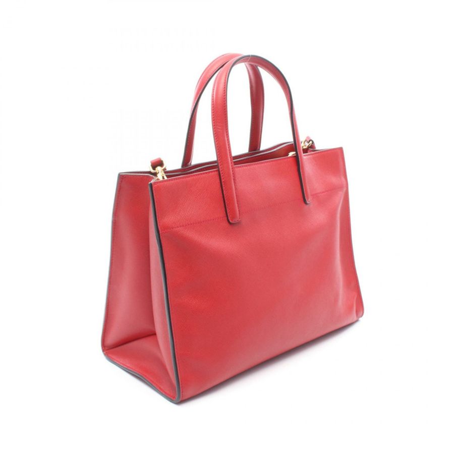 PRADA SAFFIANO SOFT 肩挎斜背包 BN2603 紅色皮革 二手 女士-1