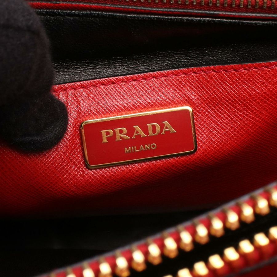 PRADA SAFFIANO SOFT 肩挎斜背包 BN2603 紅色皮革 二手 女士-3