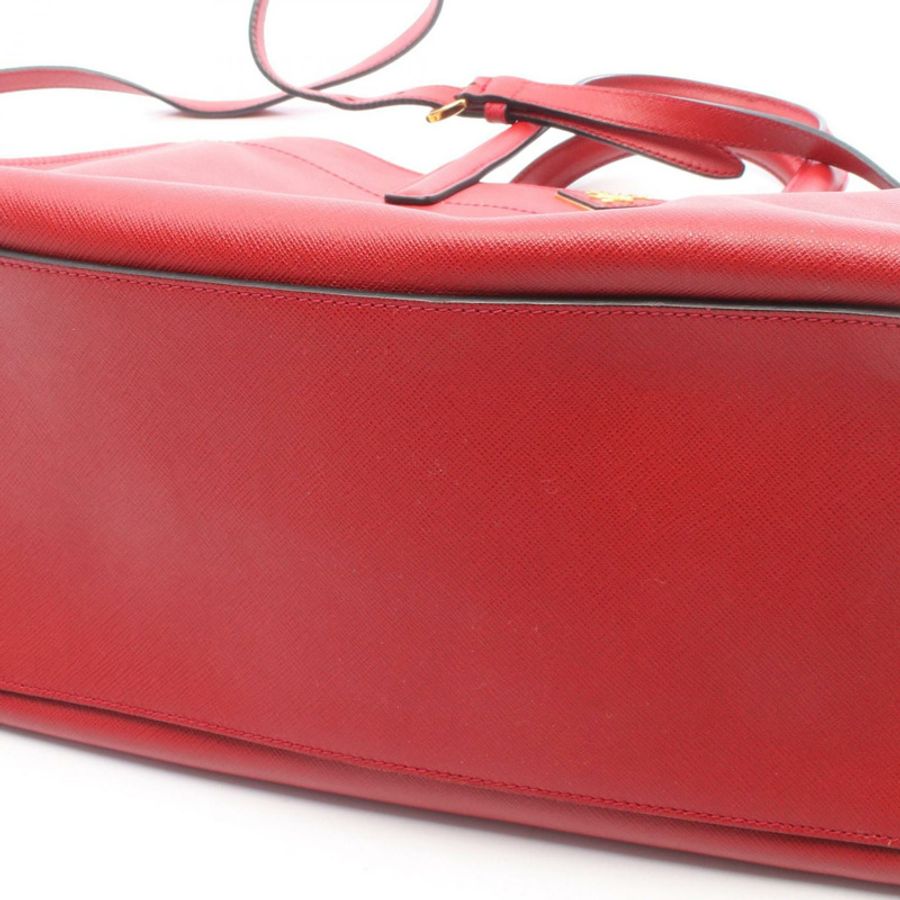 PRADA SAFFIANO SOFT 肩挎斜背包 BN2603 紅色皮革 二手 女士-7