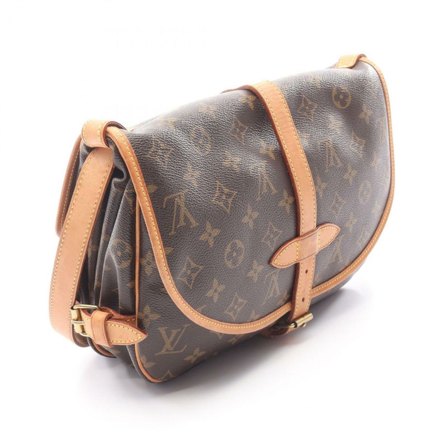 路易威登 Saumur 30 肩挎包 M42256 Monogram 皮革 棕色 LV-1
