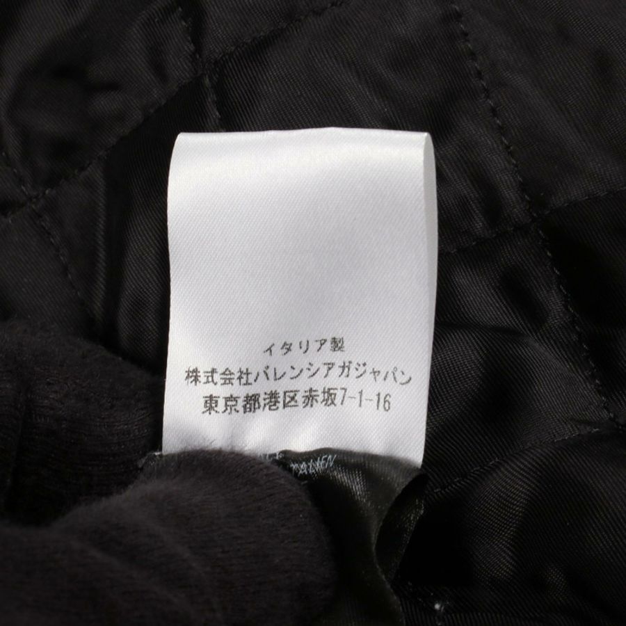BALENCIAGA 標誌刺繡加厚羊毛夾克,黑色,二手,男女通用-3