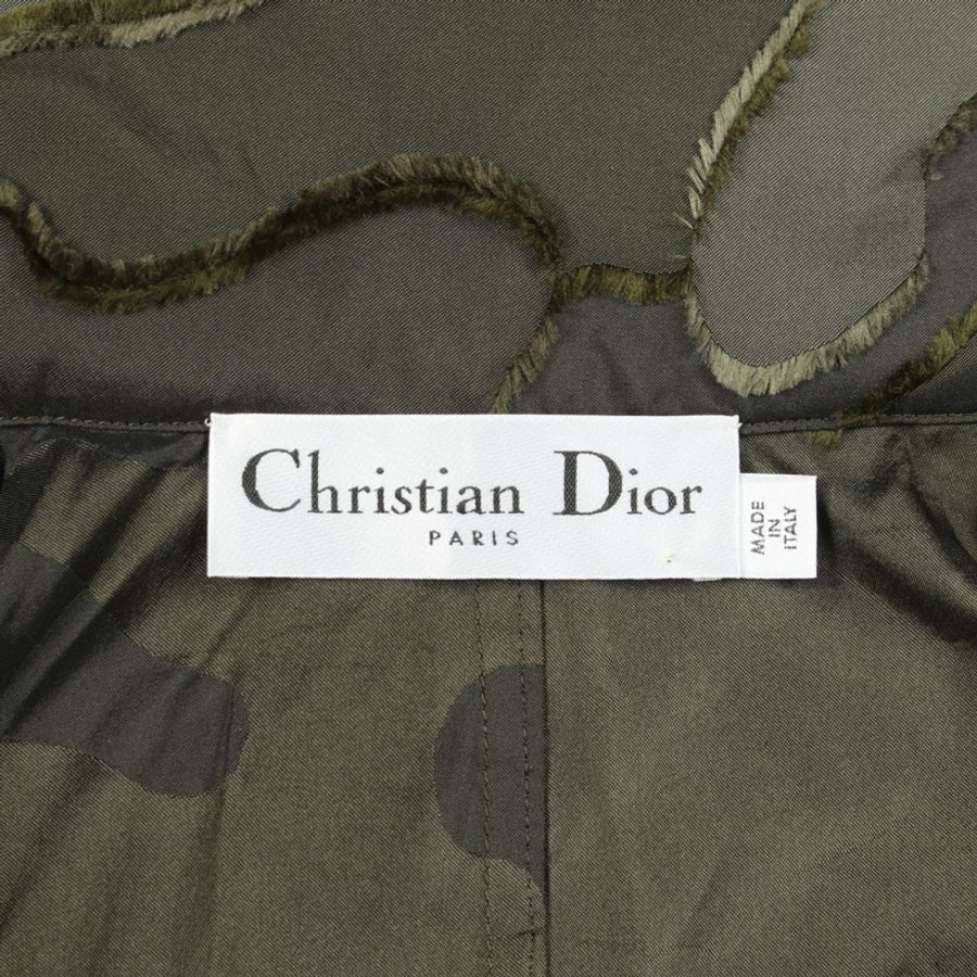 Christian Dior 蜜蜂刺繡迷彩連帽外套 其他外套 017M44A2960 聚酯纖維 綠色 二手 女款-2