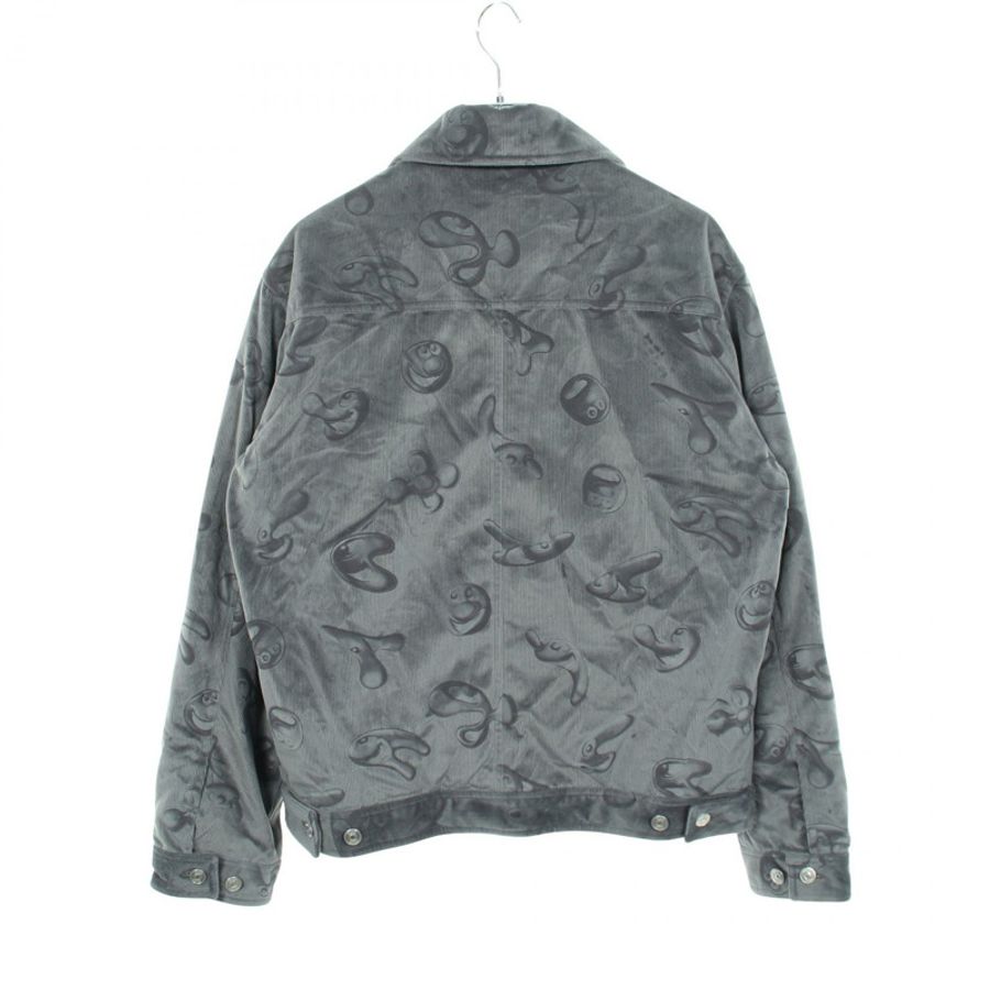 Dior DIOR × KENNY SCHARF 絎縫燈芯絨外套 其他款式 193C409B5263 聚酯纖維 灰色 二手 男款-1