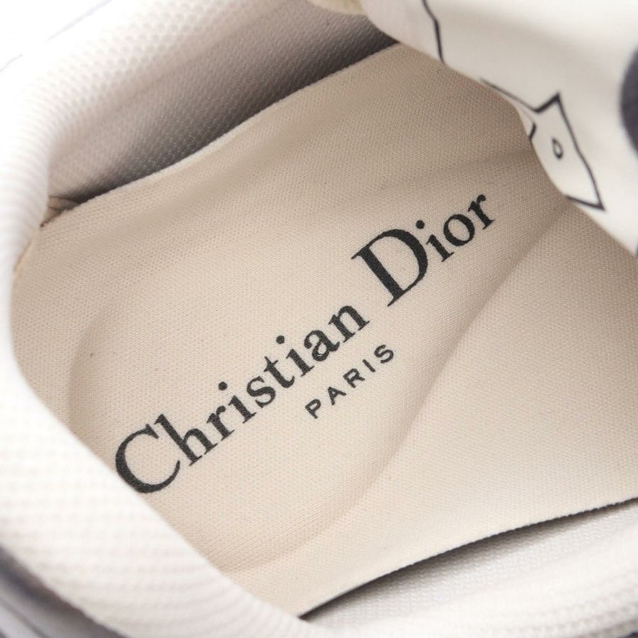 Christian Dior D-Sketch 運動鞋 #38 皮革絨面革灰色銀色二手女款-4