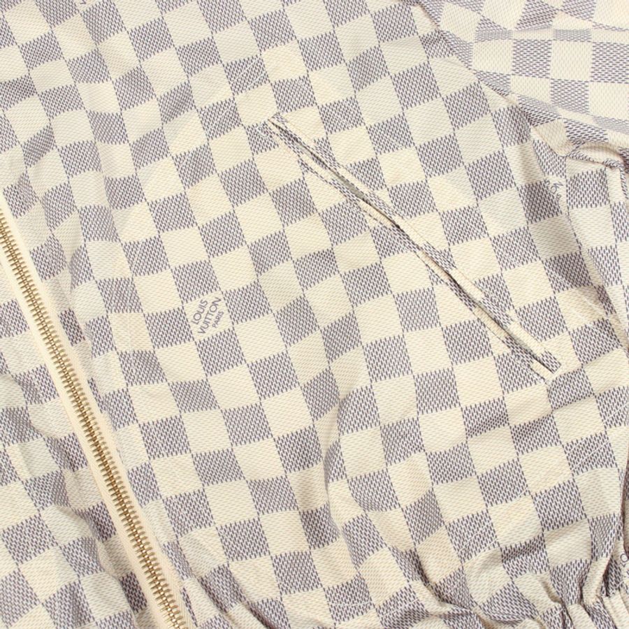 路易威登 Damier 連帽衫(Damier Azur)其他外套 RW262WW 538 FVOW16 尼龍 白色 海軍藍 二手 女款-6