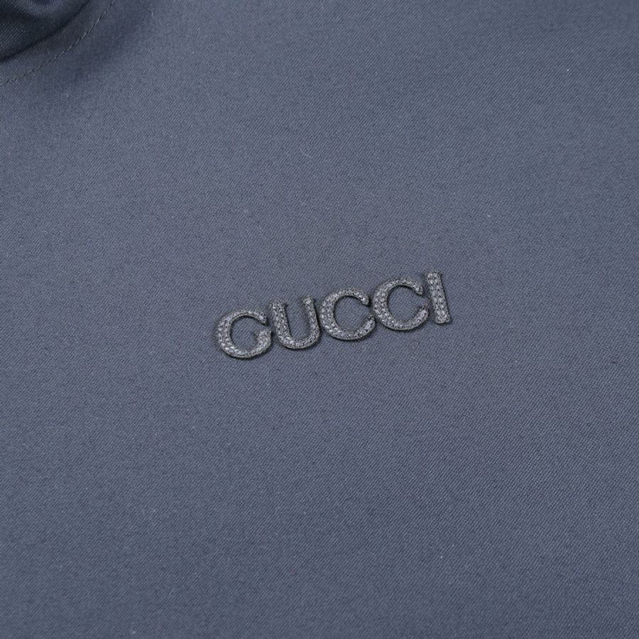 GUCCI 技術款其他外套 792356 羊毛絲綢 海軍藍 二手 男款-8