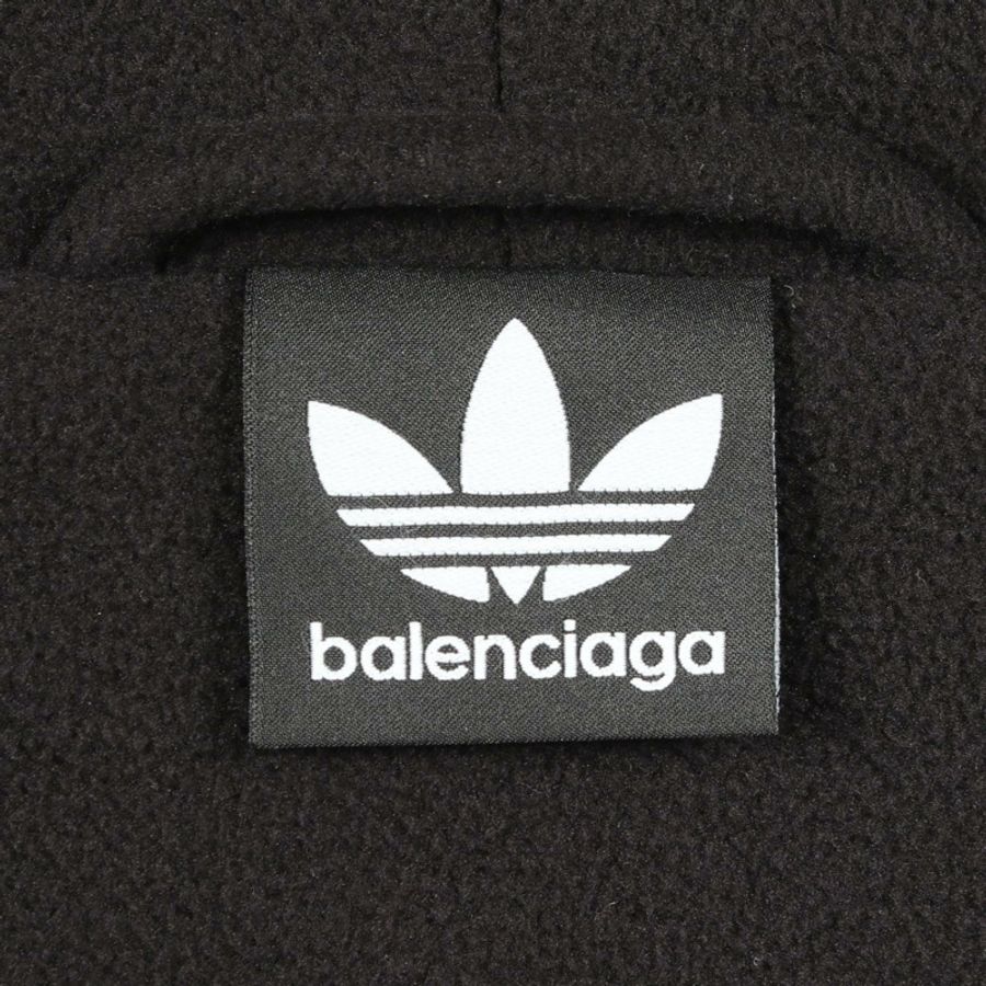 BALENCIAGA BALENCIAGA × adidas 抓絨連帽衫 725313 聚酯纖維 黑色 白色 二手 男款-2
