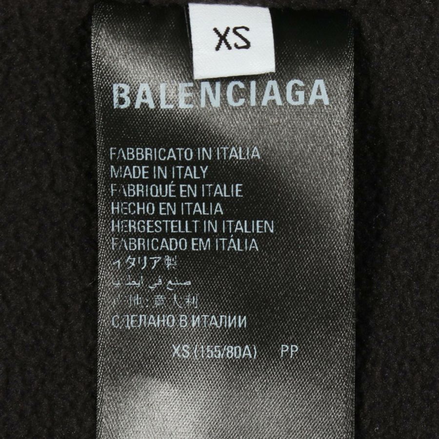 BALENCIAGA BALENCIAGA × adidas 抓絨連帽衫 725313 聚酯纖維 黑色 白色 二手 男款-4