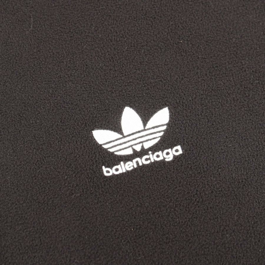 BALENCIAGA BALENCIAGA × adidas 抓絨連帽衫 725313 聚酯纖維 黑色 白色 二手 男款-9