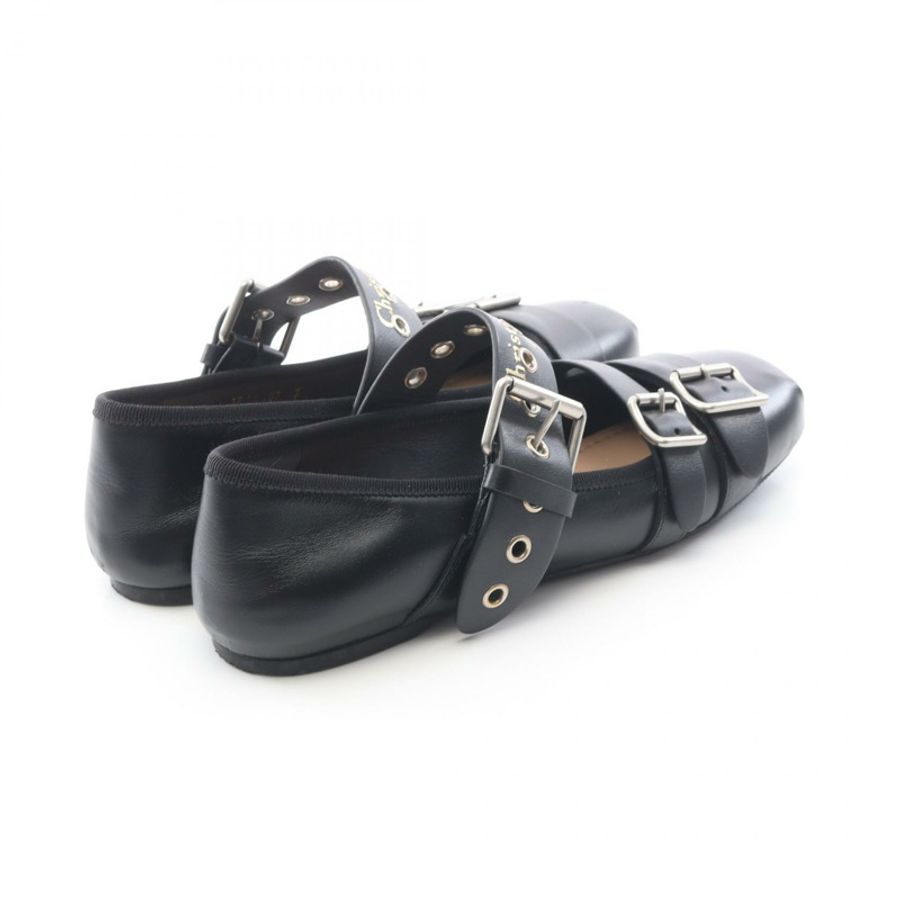 Christian Dior Dior Punk Ballerina Flats 皮革黑色芭蕾平底鞋 #37 二手女款-1