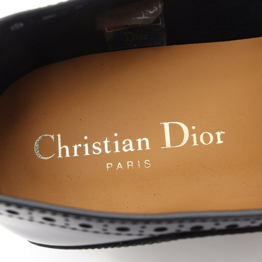 Christian Dior Dior Boy 打孔樂福鞋,黑色真皮,#37,二手女款-4