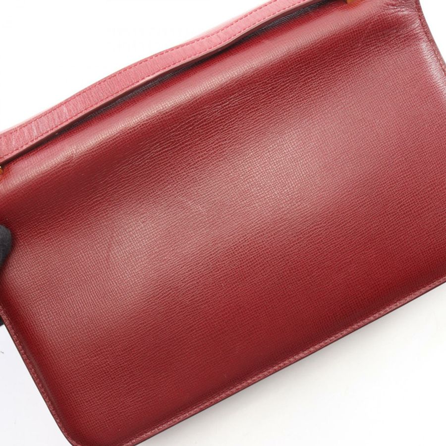 BOTTEGA VENETA 經典款肩挎斜背包,波爾多紅皮革,二手女款-6