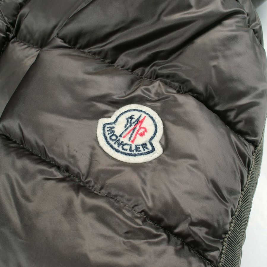 MONCLER HERMINE 羽絨外套 尼龍 綠色 二手 女款-4