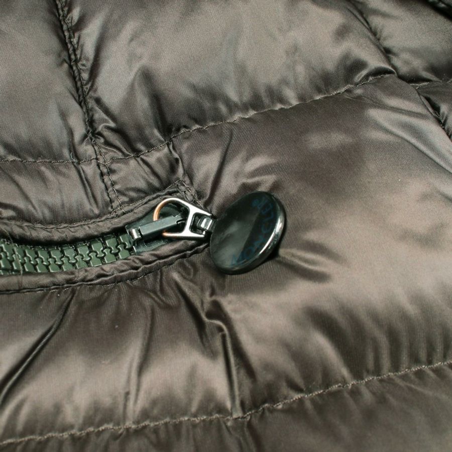 MONCLER HERMINE 羽絨外套 尼龍 綠色 二手 女款-8