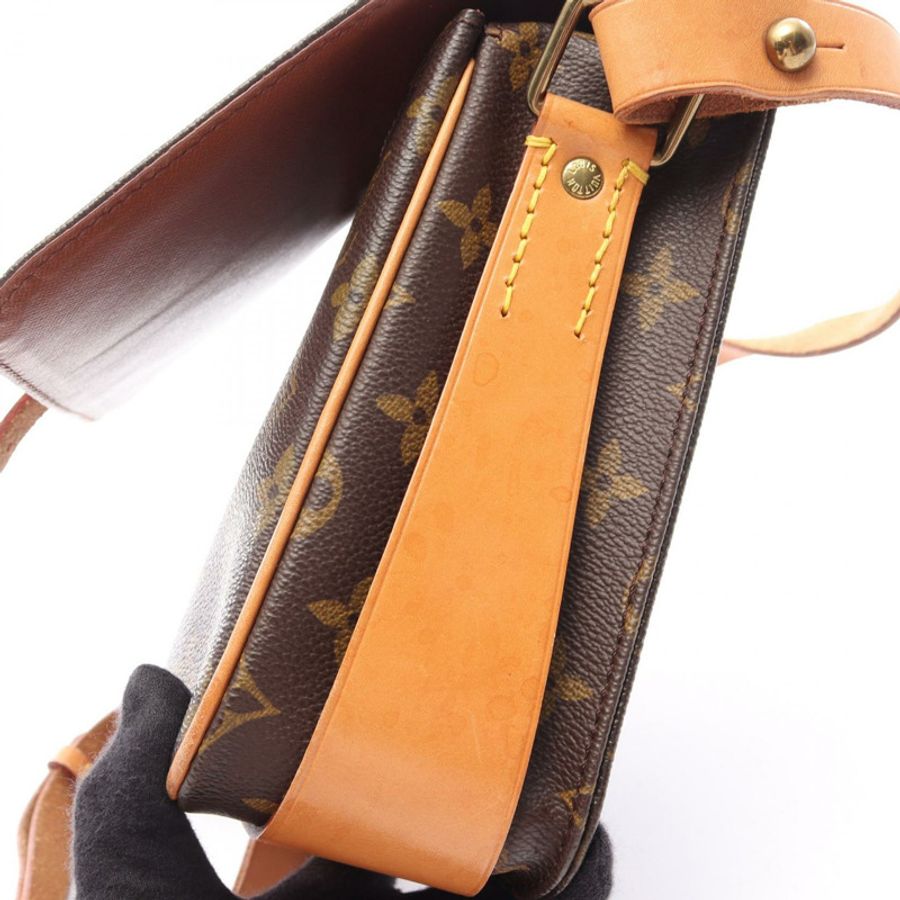 路易威登 Cartouchiere MM 單肩斜背包 M51253 Monogram 皮革 LV-5
