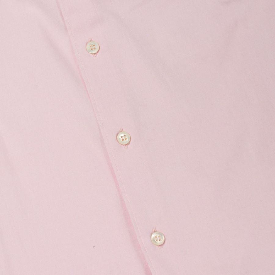 PRADA 刺繡logo長袖襯衫上衣#38/15 棉粉紅 男款-8