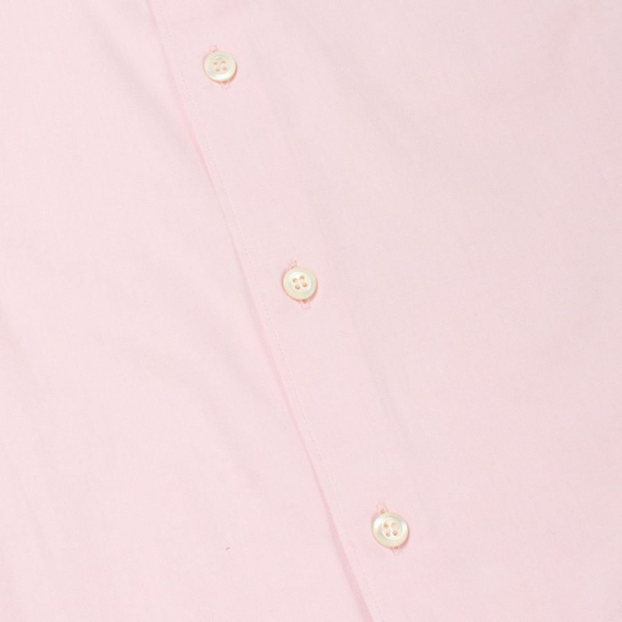 PRADA 刺繡logo長袖襯衫上衣#38/15 棉粉紅 男款-9