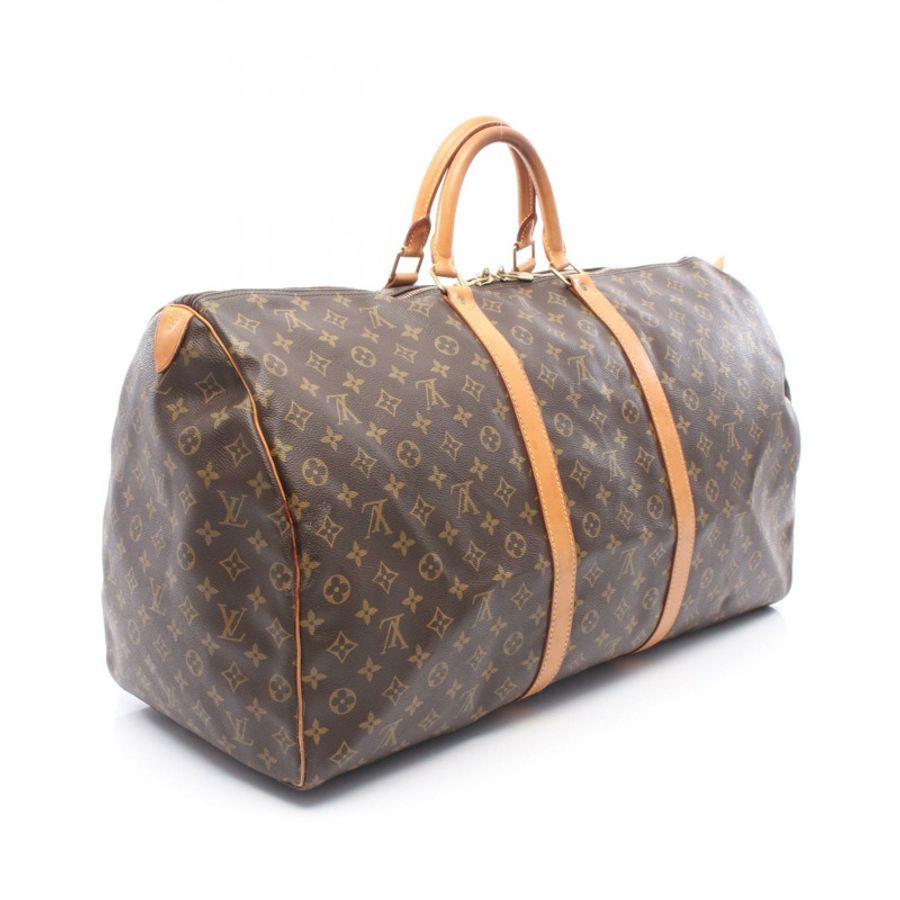 路易威登 Keepall 60 旅行手提包 M41422 Monogram 皮革 棕色 二手-1