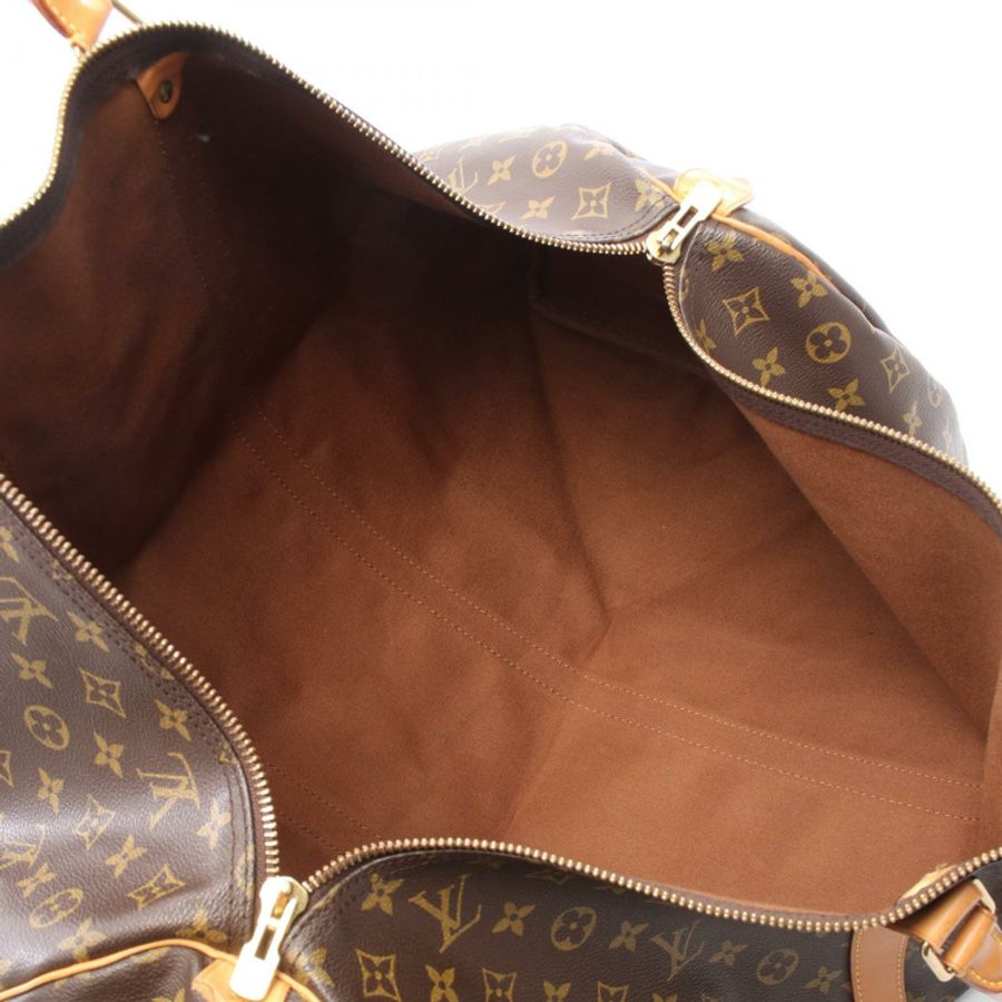 路易威登 Keepall 60 旅行手提包 M41422 Monogram 皮革 棕色 二手-2