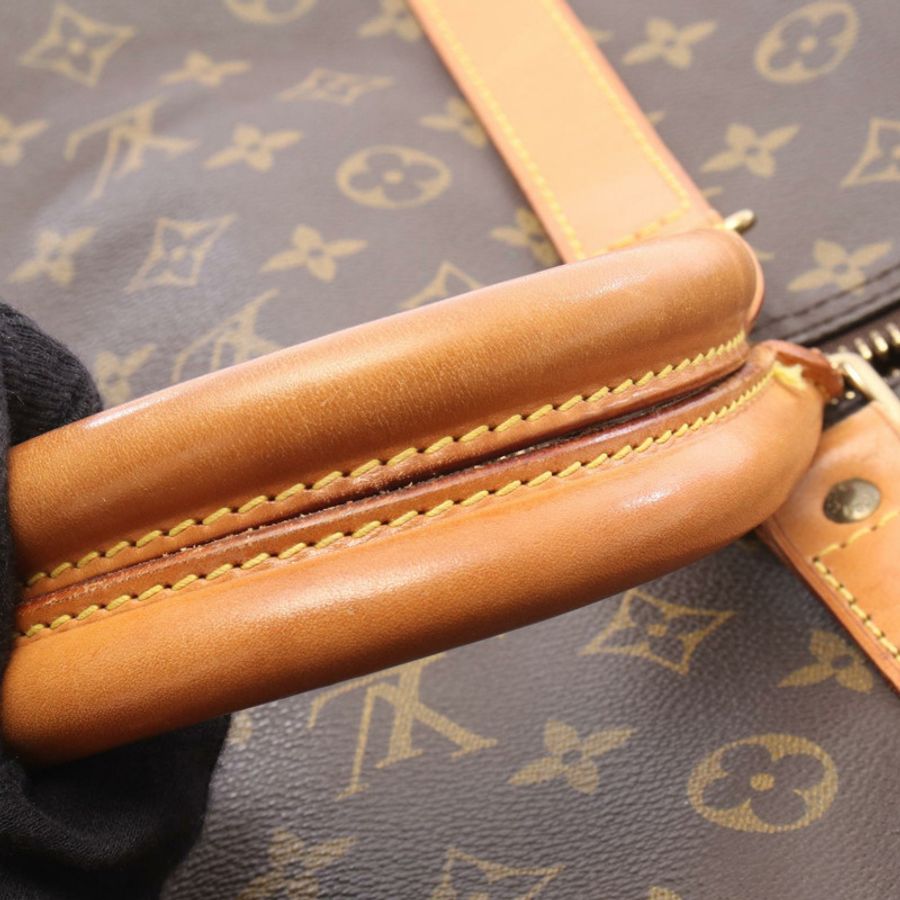 路易威登 Keepall 60 旅行手提包 M41422 Monogram 皮革 棕色 二手-10