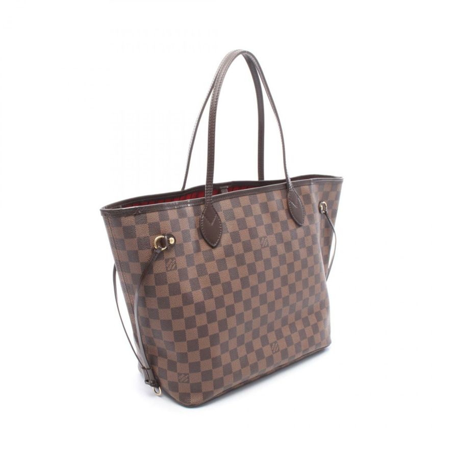 路易威登 Neverfull MM 手提單肩包 N51105 Damier 皮革 Ebene 二手 LV-1