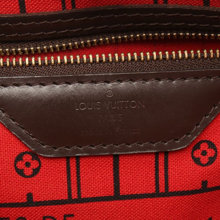 路易威登 Neverfull MM 手提單肩包 N51105 Damier 皮革 Ebene 二手 LV-3