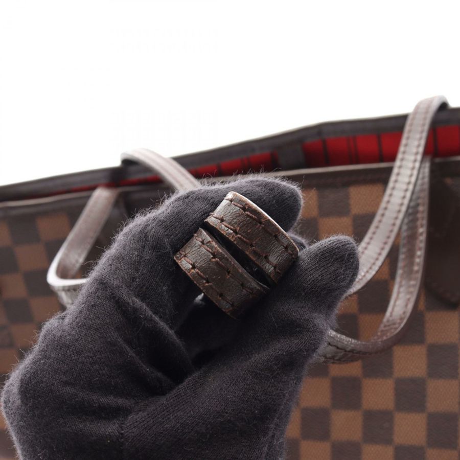 路易威登 Neverfull MM 肩背手提包 N51105 Damier 帆布 Ebene 二手 LV-12