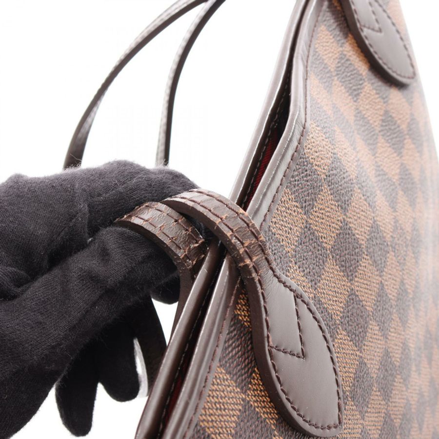 路易威登 Neverfull MM 肩背手提包 N51105 Damier 帆布 Ebene 二手 LV-13