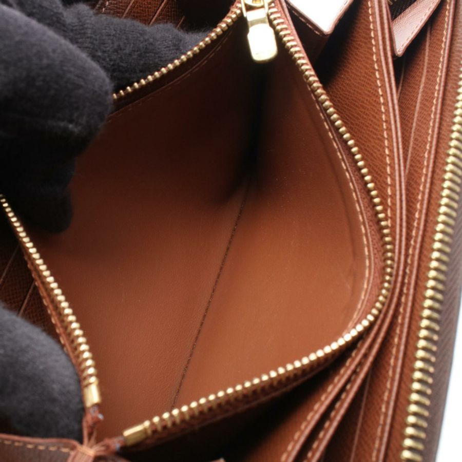 路易威登 Zippy 長版皮夾 M42616 Monogram 帆布 棕色 二手-4