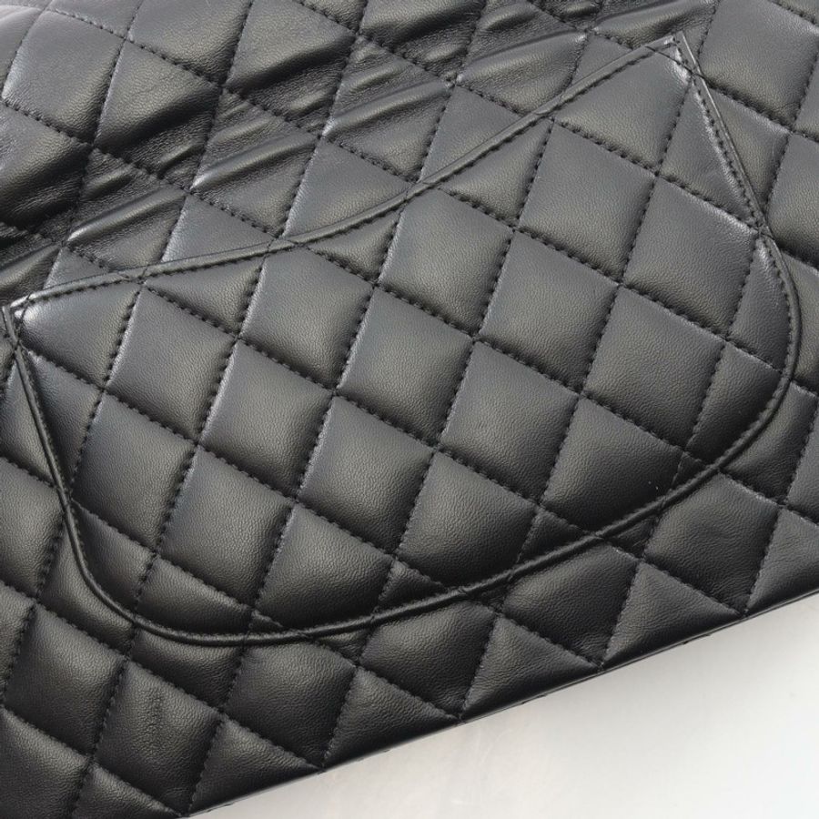 香奈兒 (CHANEL) Matelasse W 翻蓋 Icon Charm 鏈條肩背包 A01112 皮革 BK GHW-9