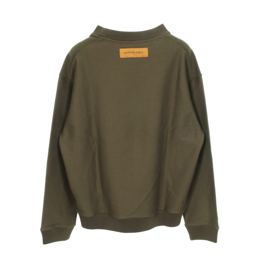 路易威登 (LOUIS VUITTON) 卡其色棉質印花衛衣,二手男款,L碼-1