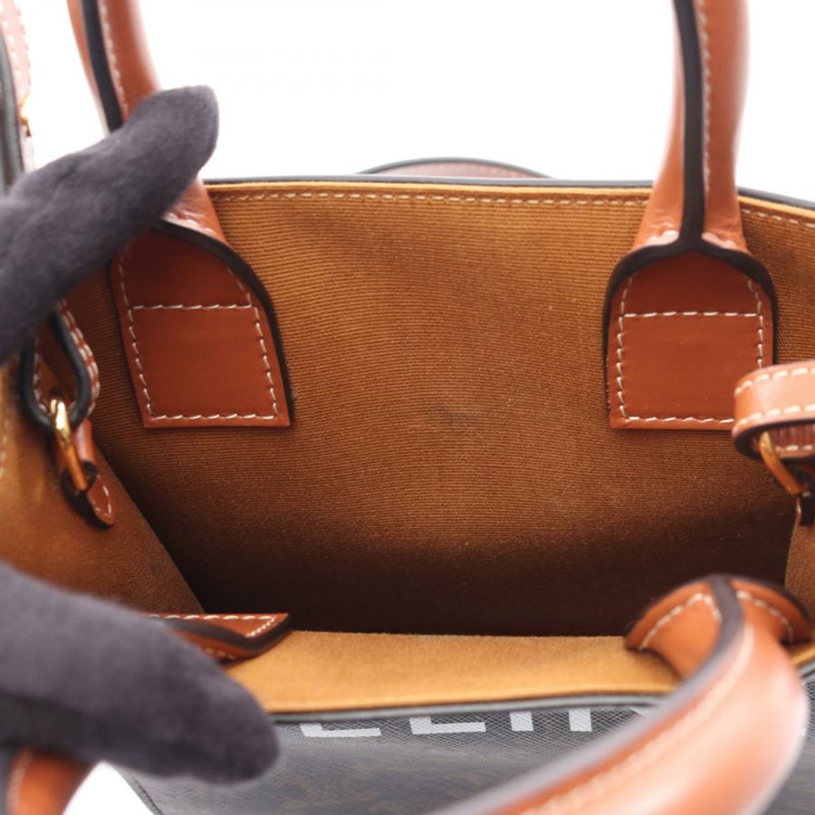 CELINE Mini Vertical Cabas Triomphe 單肩斜背包 194372 帆布-4