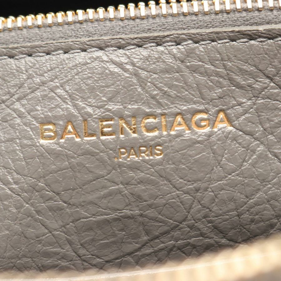 BALENCIAGA Blanket Square S 2WAY 單肩手提包 466541 皮革 灰色 二手 女士-3