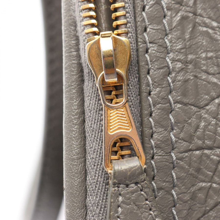 BALENCIAGA Blanket Square S 2WAY 單肩手提包 466541 皮革 灰色 二手 女士-9