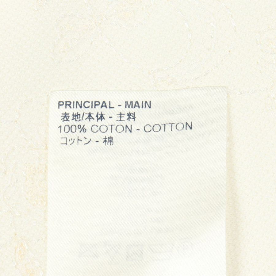LOUIS VUITTON 巴黎聖母院新橋刺繡 T 卹棉白色 #S 二手男式-4