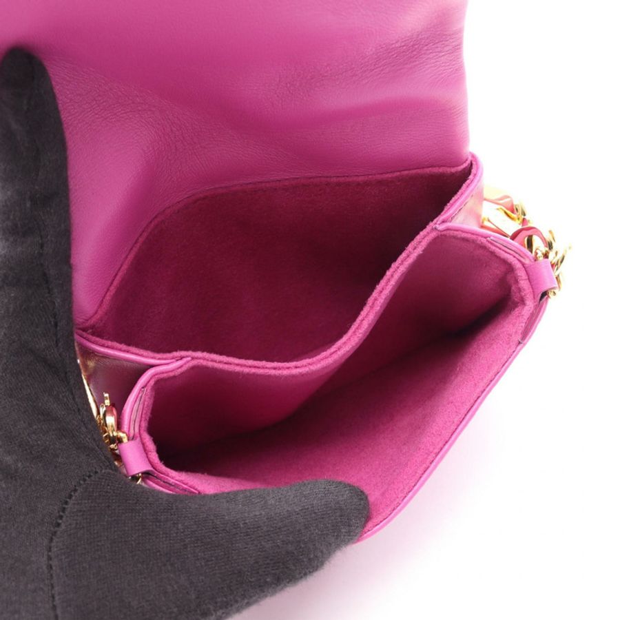 LOUIS VUITTON Coussin 皮帶鏈條斜背包手提包 M81127 皮革 Orchidee LV-2