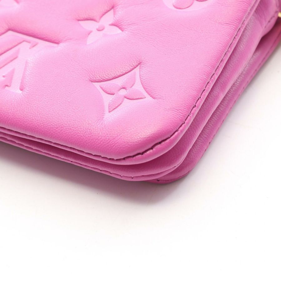 LOUIS VUITTON Coussin 皮帶鏈條斜背包手提包 M81127 皮革 Orchidee LV-4