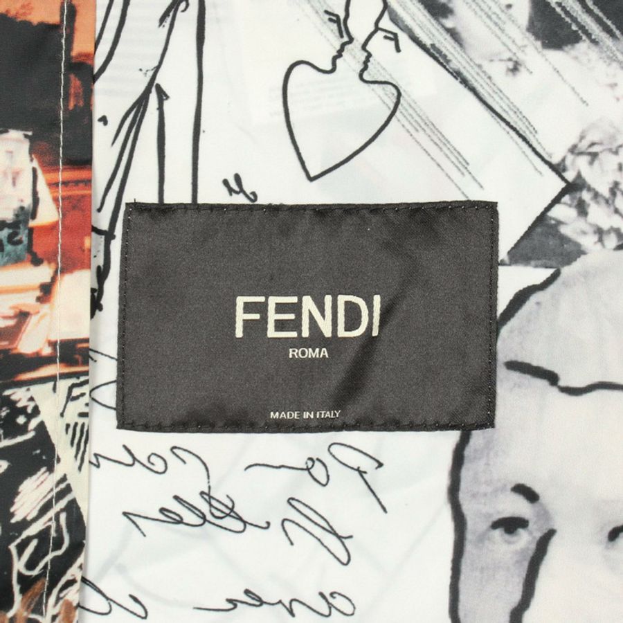 FENDI 男士連身衣 其他外套 FW0207 A9N4 聚酯纖維 白色 多色 二手-2