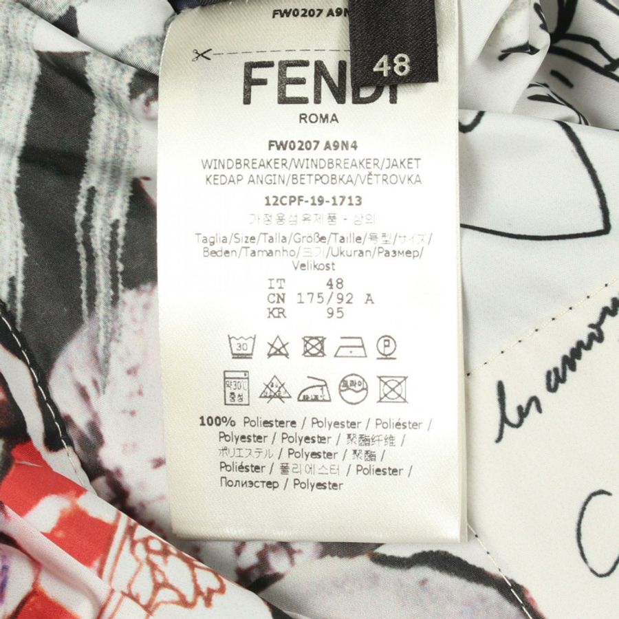 FENDI 男士連身衣 其他外套 FW0207 A9N4 聚酯纖維 白色 多色 二手-3