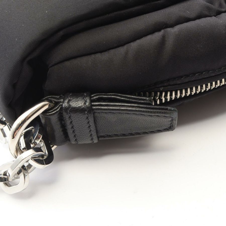 PRADA TESSUTO BOMBER 鏈條單肩手提包 BR5024 尼龍皮革 黑色 二手-5