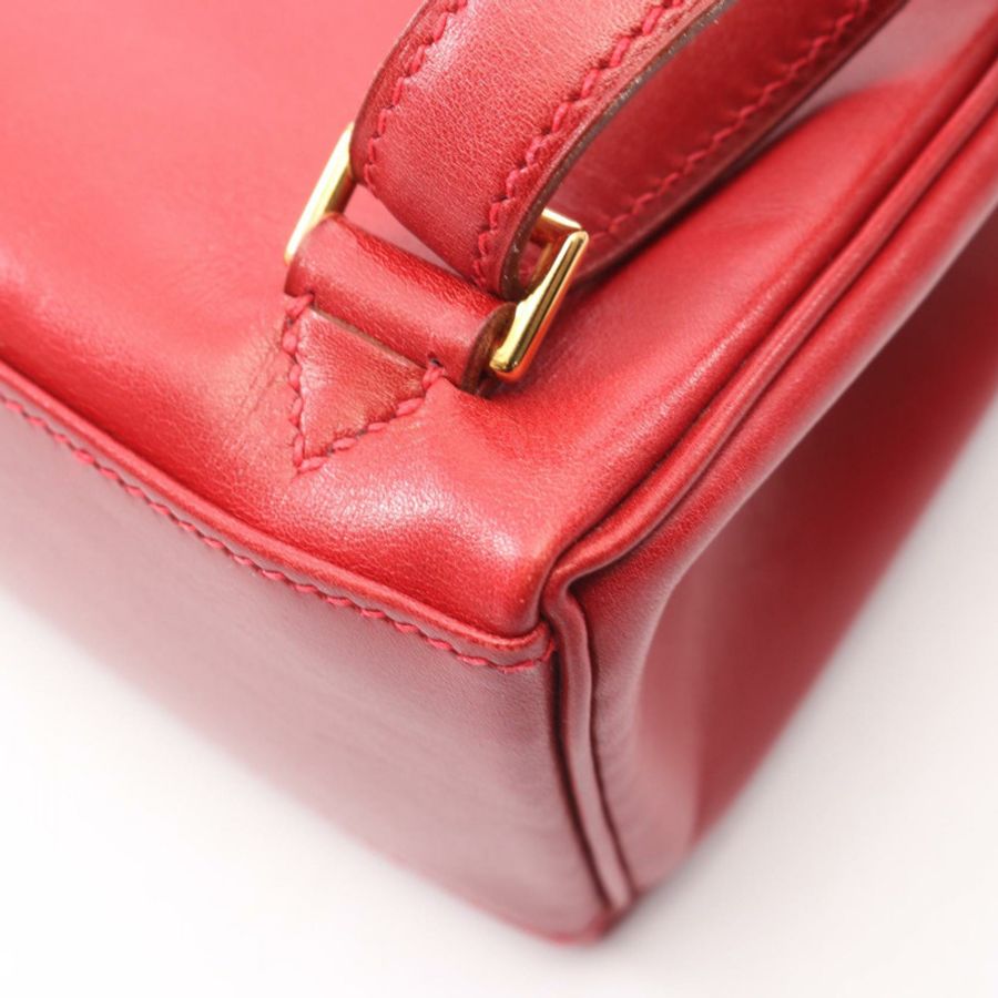 愛馬仕 Kelly a dos PM 雙肩包 C Box 小牛皮 Rouge vif 二手 GHW-8