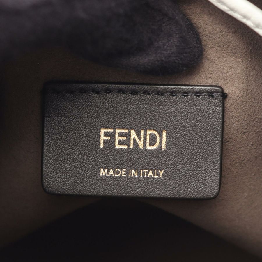FENDI FILA Mini Montresor 單肩斜背包 8BS010 白色皮革 二手-3