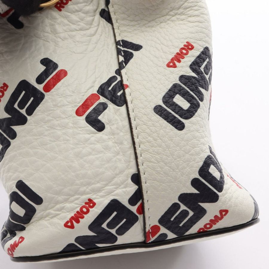 FENDI FILA Mini Montresor 單肩斜背包 8BS010 白色皮革 二手-10