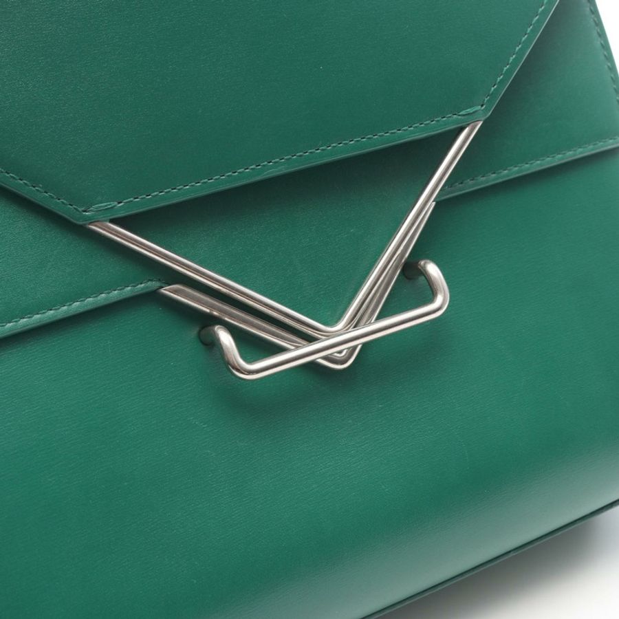 BOTTEGA VENETA 女士斜背包 652391 皮革 綠色 二手-7