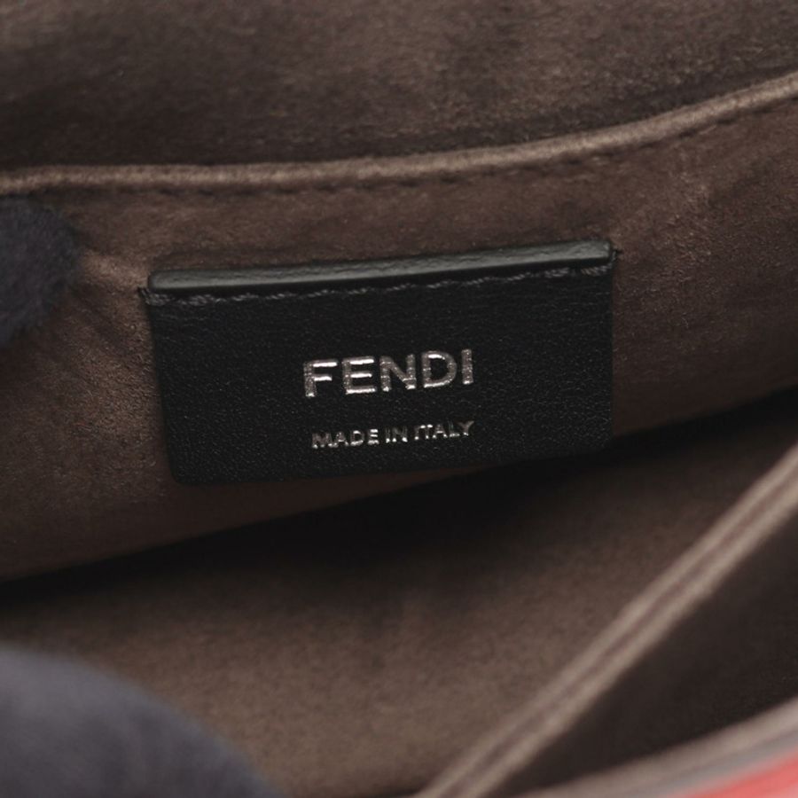 FENDI MINI KAN I 鏈條單肩包 8M0381-9JU 皮革 波爾多紅 二手 女士-3