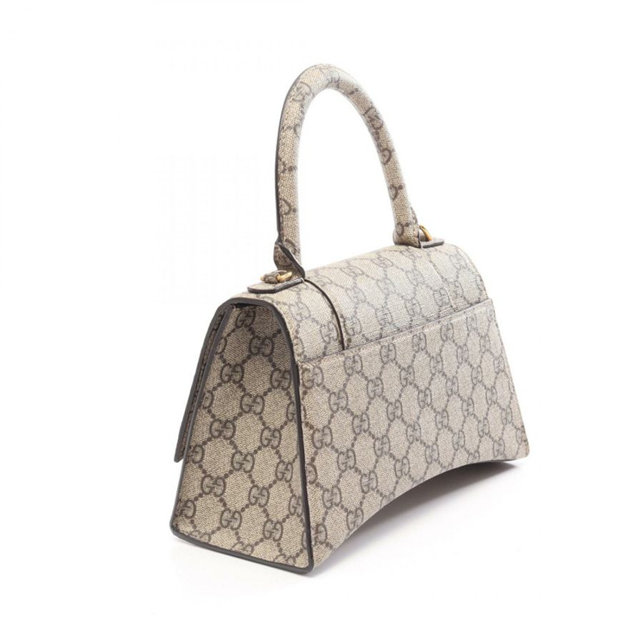 GUCCI GUCCI × BALENCIAGA Hacker Project Hourglass 2WAY 手提包 681697 PVC塗層帆布 米棕色 二手 女士-1