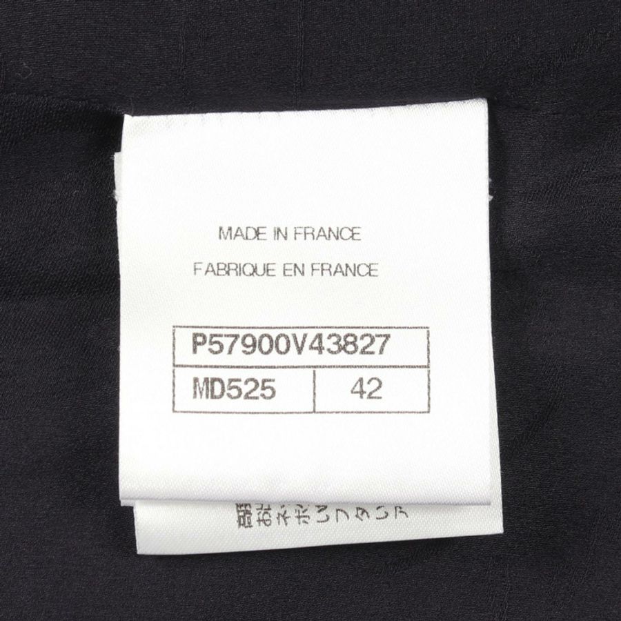 香奈兒 (CHANEL) 繫帶斜紋軟呢短袖連身裙 42P57922V43827 棉 二手 #42 CC-4