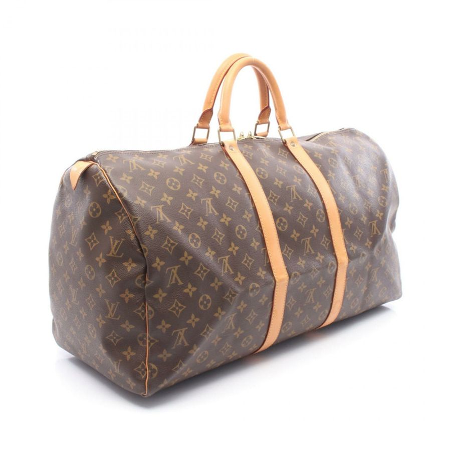 路易威登 Keepall 55 旅行手提包 M41424 Monogram 皮革 棕色 二手-1